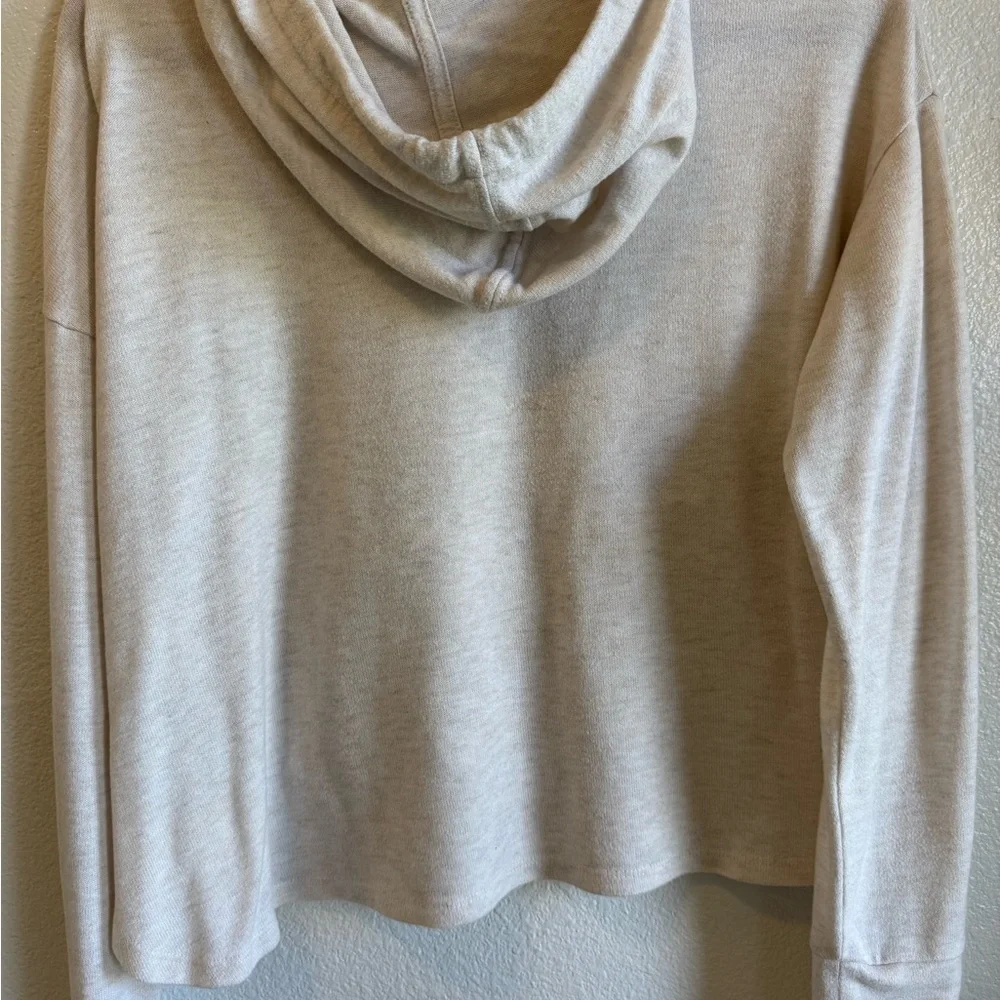 GAP Soft Oatmeal Lightweight Hoodie Size Small Neutral Minimal - Picture 7 of 7